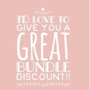 DONT MISS THIS!!! Great discount on bundles! ADD THEM UP!